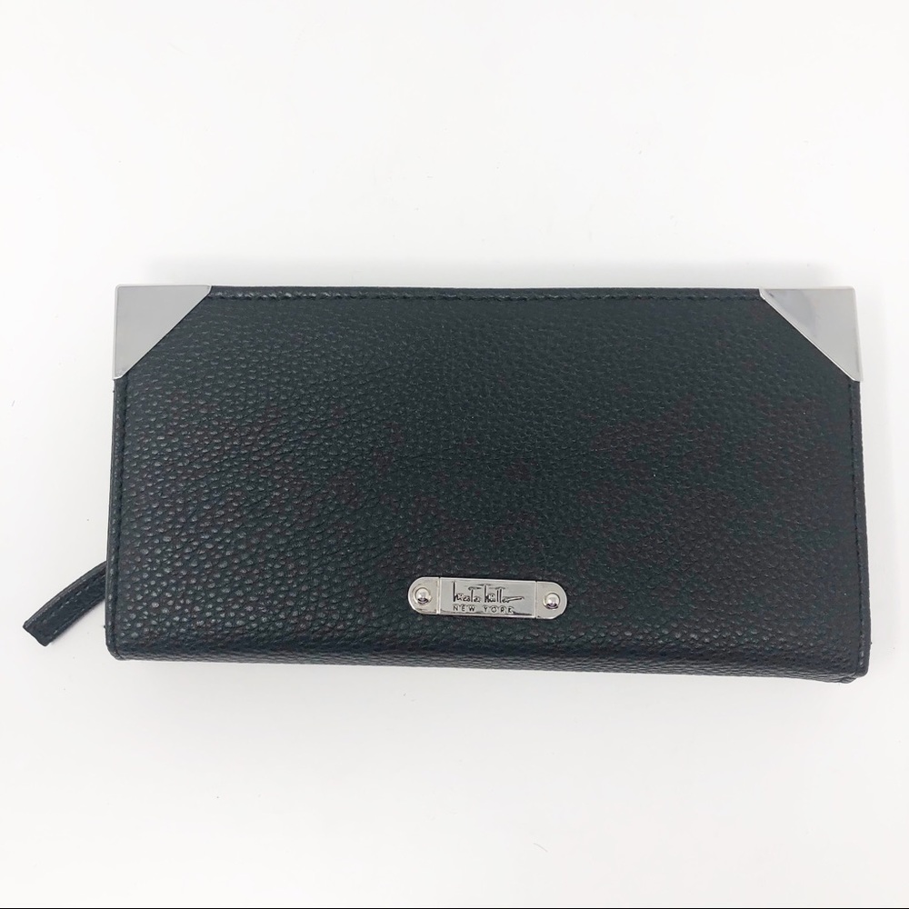 Nicole Miller “Patricia” Zip Around Wallet Black